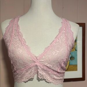 Lace Bralette in Soft Pink